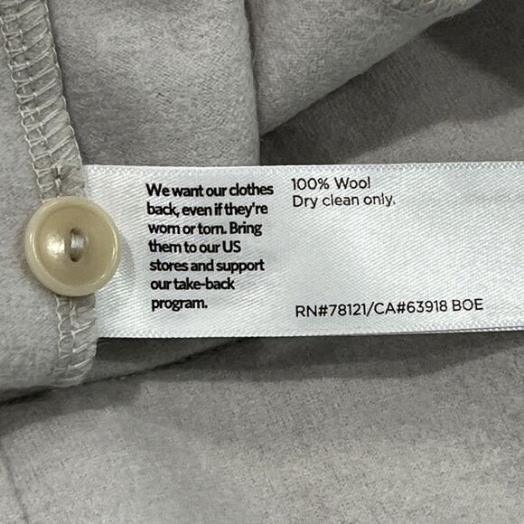 Eileen Fisher NEW XL Chalk Boiled Wool Jersey Hi Waisted Wide Leg Pants Pockets - Picture 9 of 9